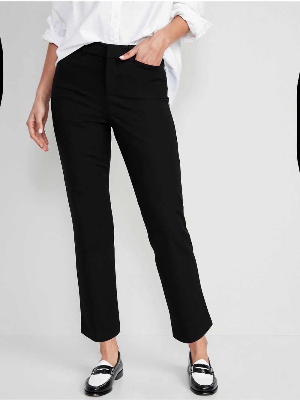 Old Navy Pixie Black Straight Leg Womens Pants